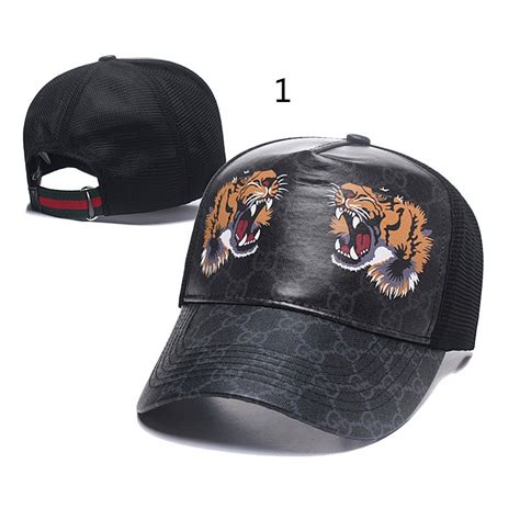 black ny gucci hat|black tiger Gucci hat.